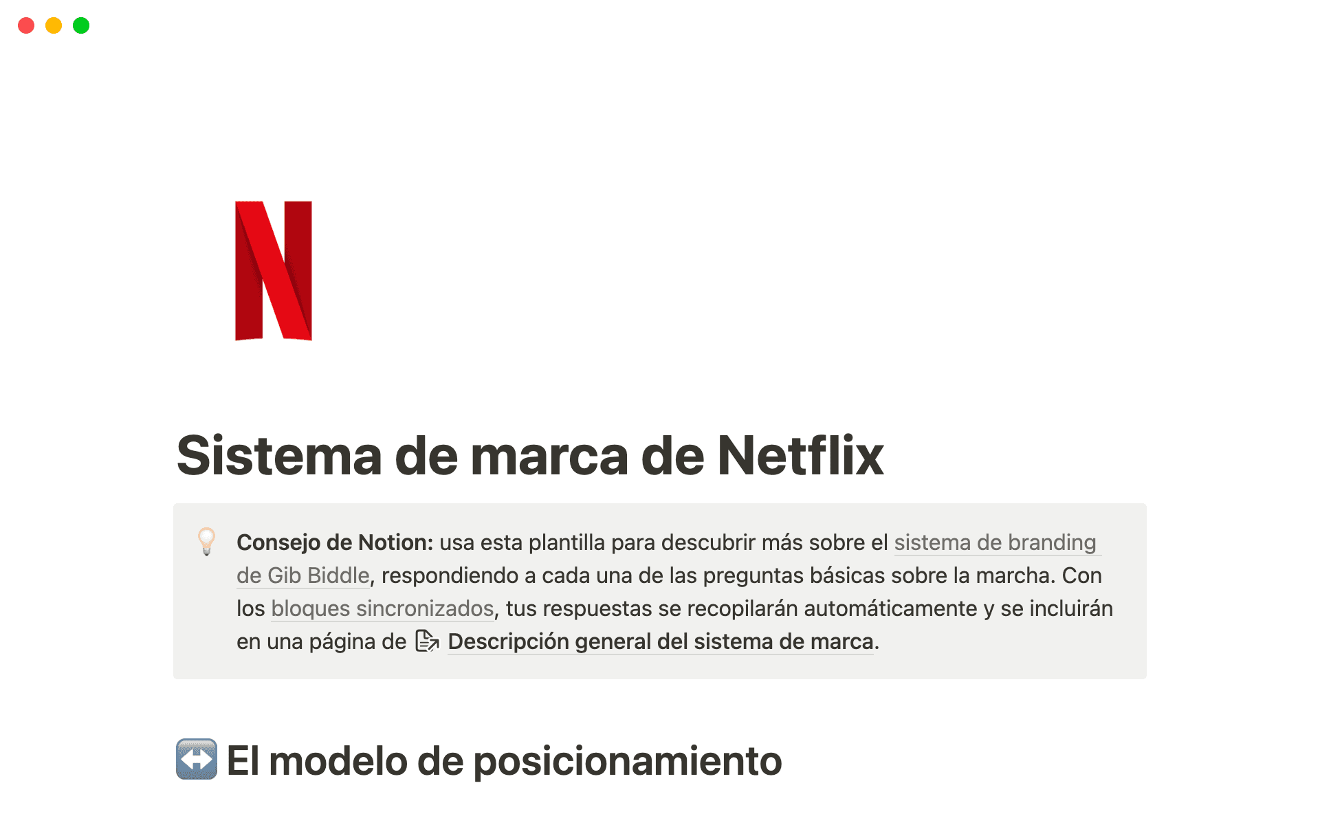 Plantilla de marco de trabajo para marca de Netflix