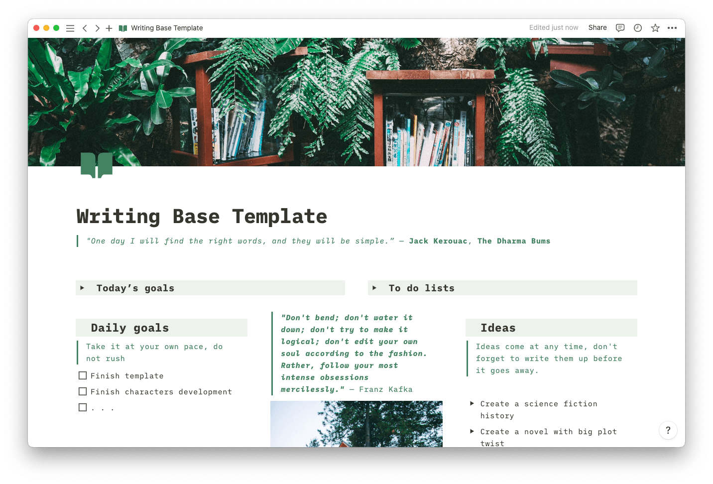 Writing base template thumbnail