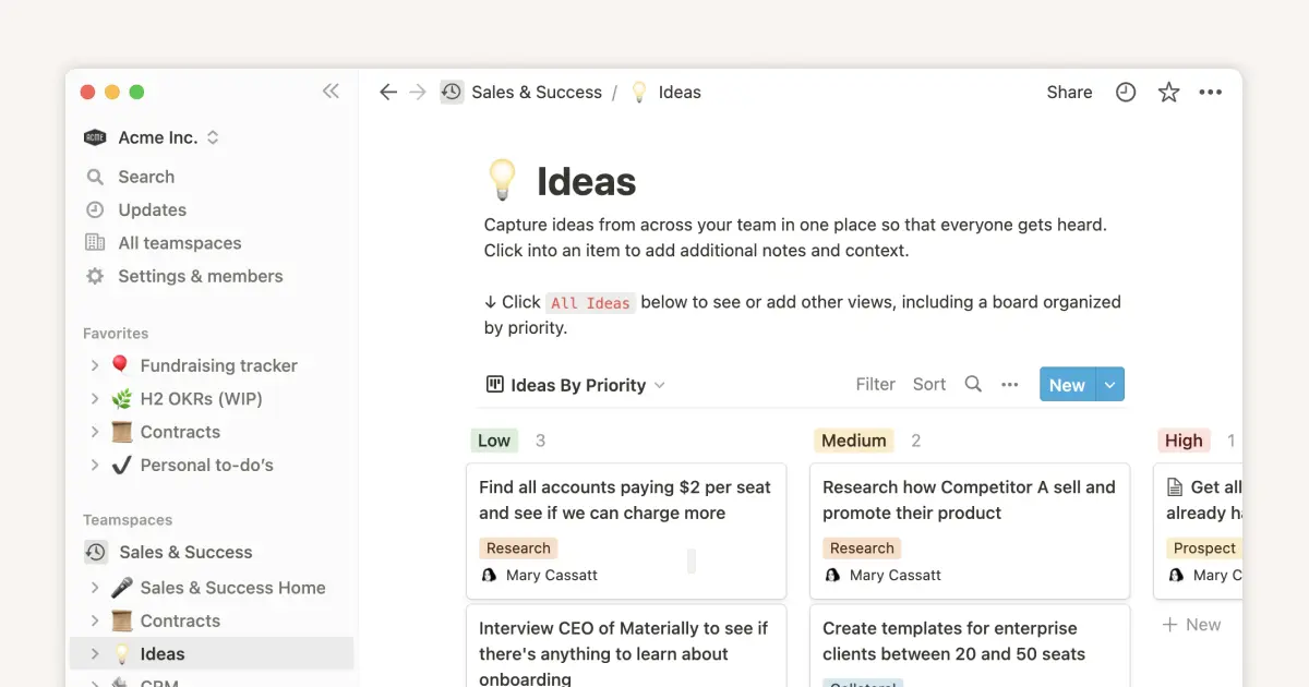 Structurez votre barre latérale avec vos espaces d’équipe, pour favoriser la concentration
