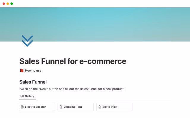 Sales Funnel for e-commerce