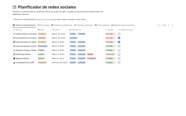 Planificador de redes sociales