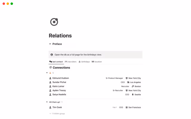Relations
