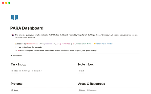 PARA Dashboard